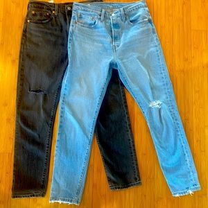 Bundle of Levi’s 501 Skinny 28 jeans (black and blue bundle)